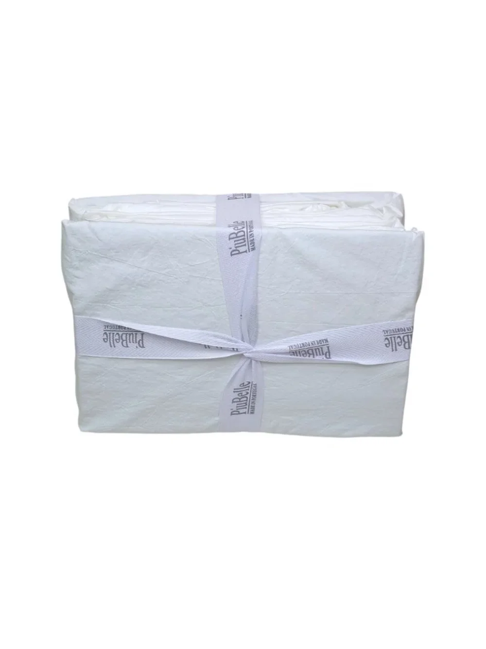 PiuBelle Queen 4-Piece 100% Cotton Sheet Set With Lace Detail Made In Portugal